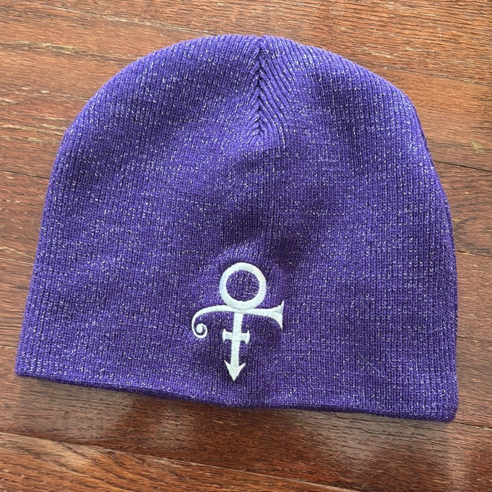 Purple Beanie with Prince Symbol